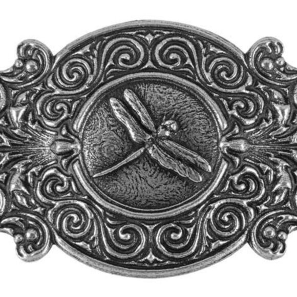 Elegant Silver Victorian Dragonfly Hair Clip Large Handcrafted Metal Barrette